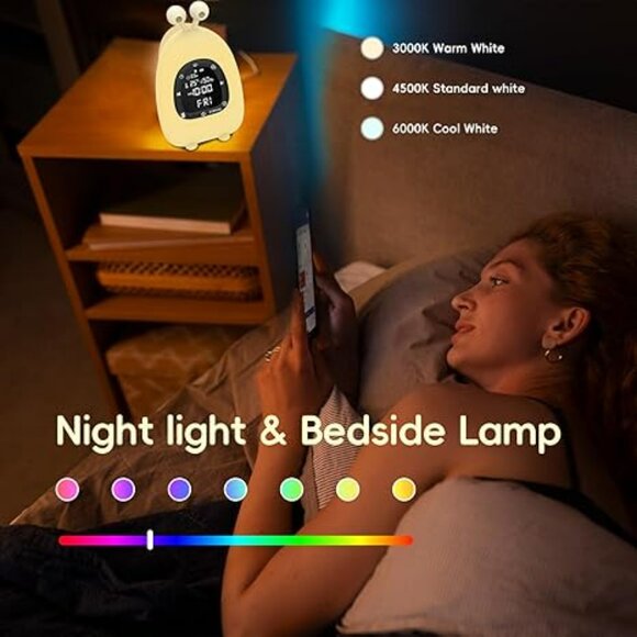 New Bluetooth Speaker/App Control Dimmable Clock White Noise Sound Machine - Picture 3 of 8